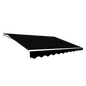 Outdoor Folding Arm Awning Retractable Sunshade Canopy Black 3.0m x 2.5m - Mekamart Australia