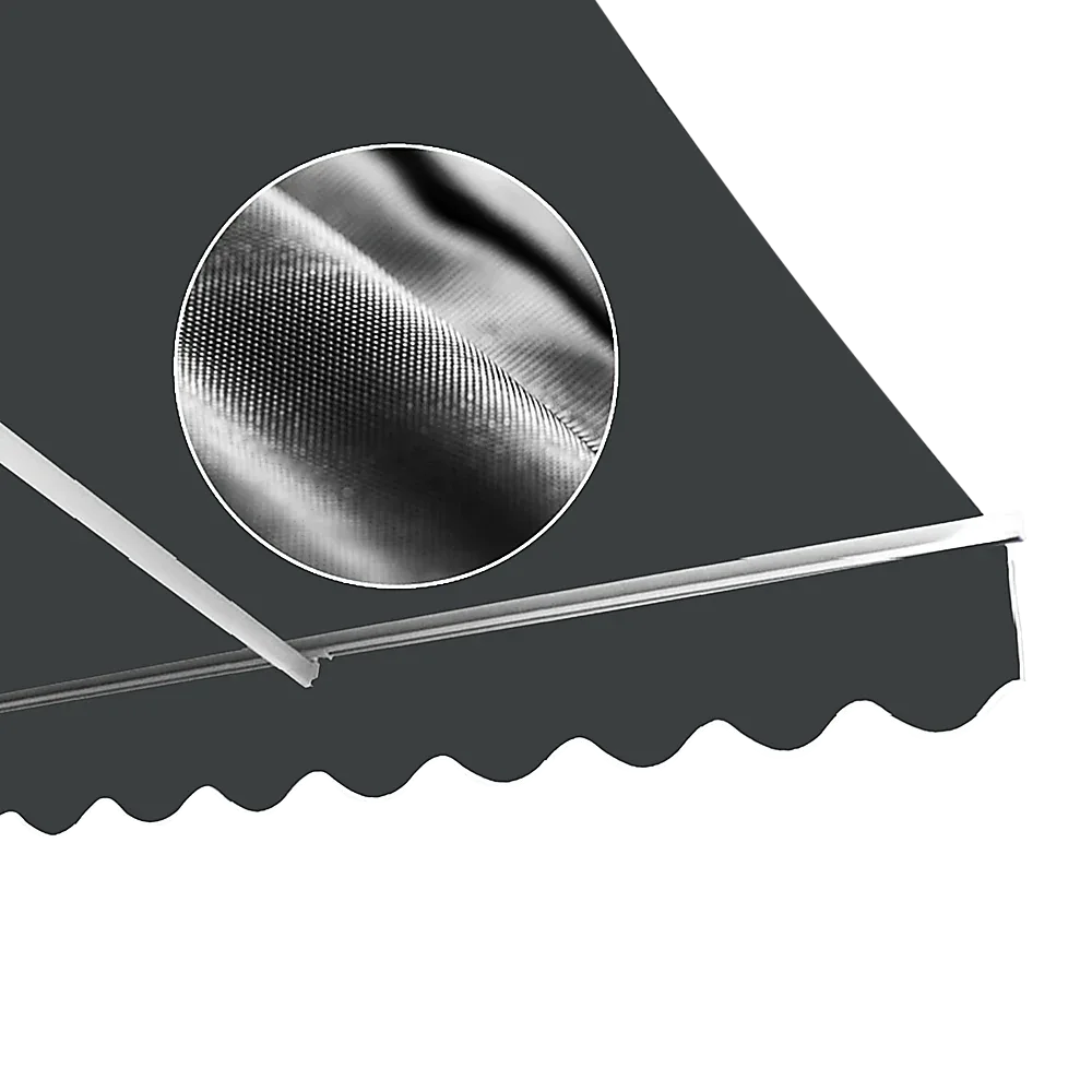 Outdoor Folding Arm Awning Retractable Sunshade Canopy Grey 4.0m x 2.5m - Mekamart Australia