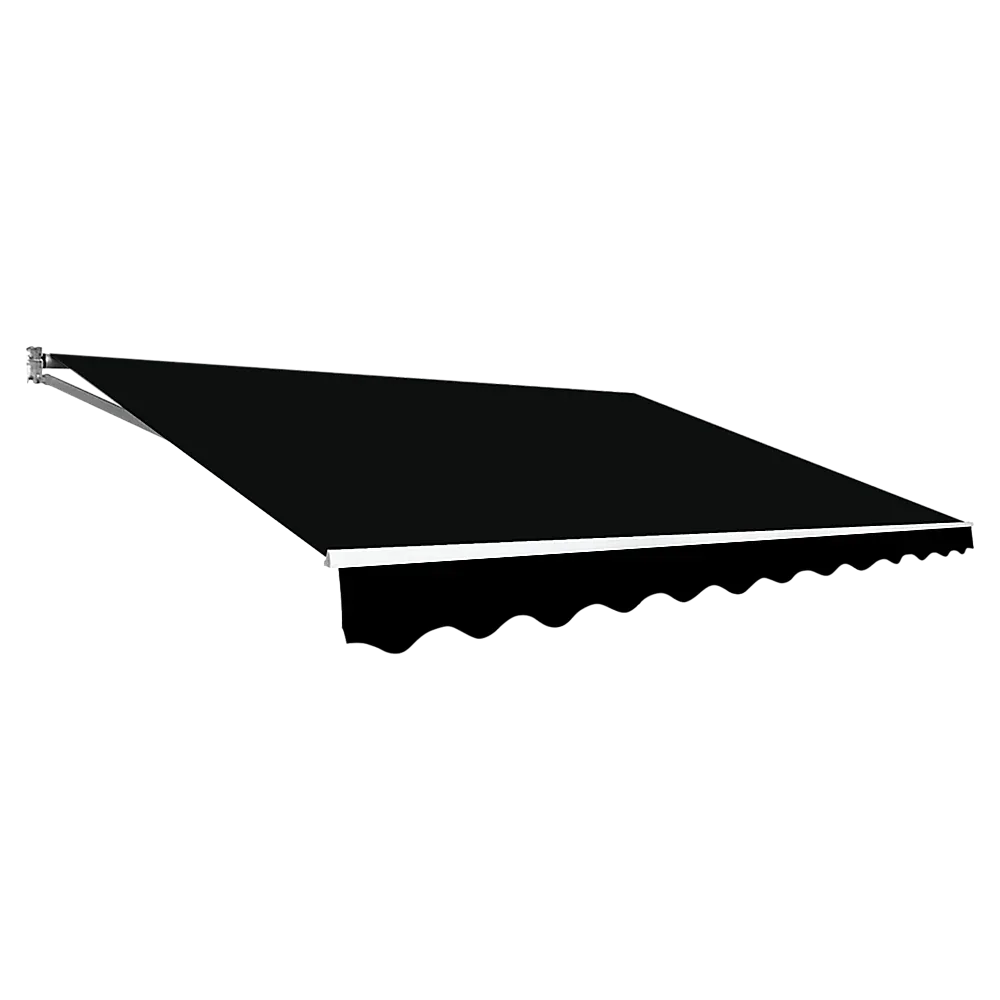 Outdoor Folding Arm Awning Retractable Sunshade Canopy Black 4.0m x 2.5m - Mekamart Australia
