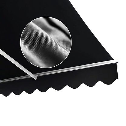 Motorised Outdoor Folding Arm Awning Retractable Sunshade Canopy Black 4.0m x 3.0m - Mekamart Australia
