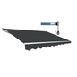 Motorised Outdoor Folding Arm Awning Retractable Sunshade Canopy Grey 5.0m x 2.5m - Mekamart Australia