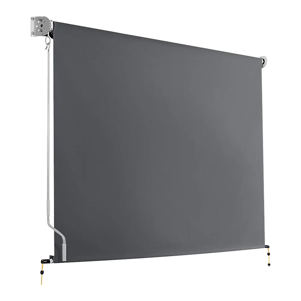 Retractable Straight Drop Roll Down Awning Garden Patio Screen 2.1X2.5M - Mekamart Australia