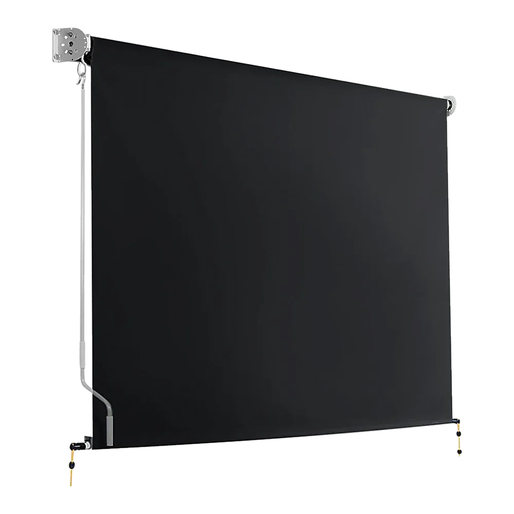 Retractable Straight Drop Roll Down Awning Garden Patio Screen 2.1X2.5M - Mekamart Australia
