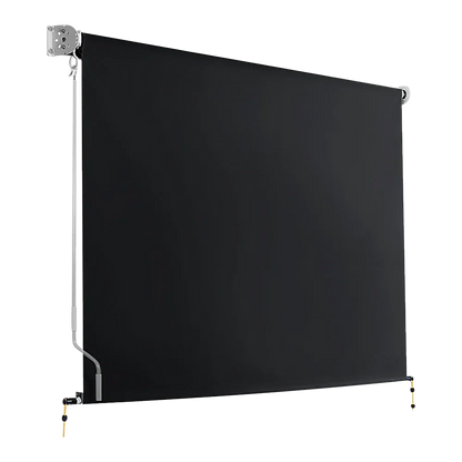 Retractable Straight Drop Roll Down Awning Garden Patio Screen 2.1X2.5M - Mekamart Australia