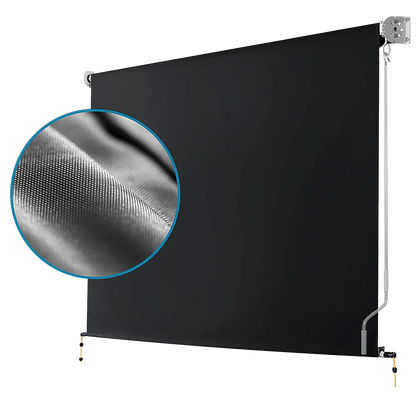 Retractable Straight Drop Roll Down Awning Garden Patio Screen 2.1X2.5M - Mekamart Australia