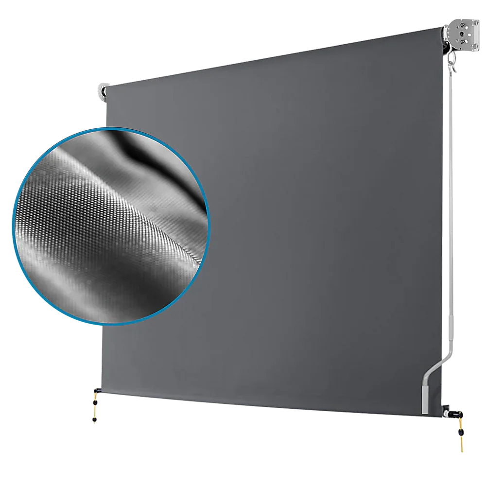 Retractable Straight Drop Roll Down Awning Garden Patio Screen 3.0X2.5M - Mekamart Australia