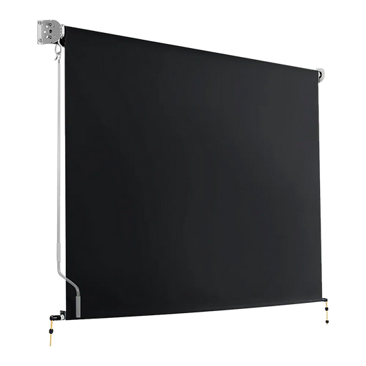 Retractable Straight Drop Roll Down Awning Garden Patio Screen 3.0X2.5M - Mekamart Australia