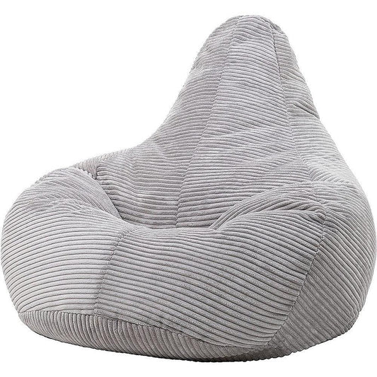 Jumbo Cord Beanbag Chair Cover Unfilled Large Bean Bag - Grey - Mekamart Australia
