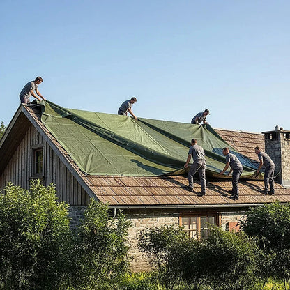 3x4M Army Heavy Duty Waterproof Canvas Tarp Tarpaulin Sun Blocked Dustproof - Mekamart Australia
