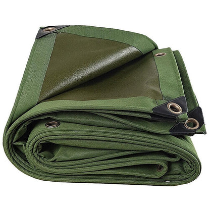 3x4M Army Heavy Duty Waterproof Canvas Tarp Tarpaulin Sun Blocked Dustproof - Mekamart Australia