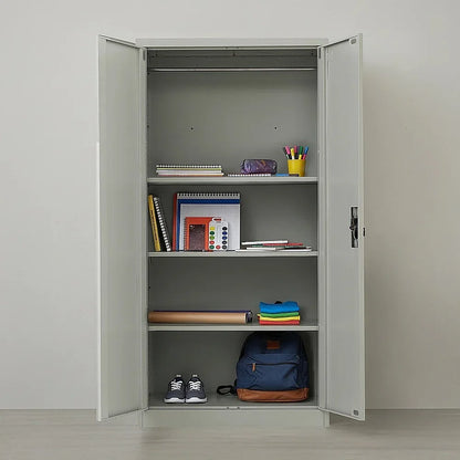 Two-Door Metal Cabinet Shelf Storage for Home Office Gym - Mekamart Australia