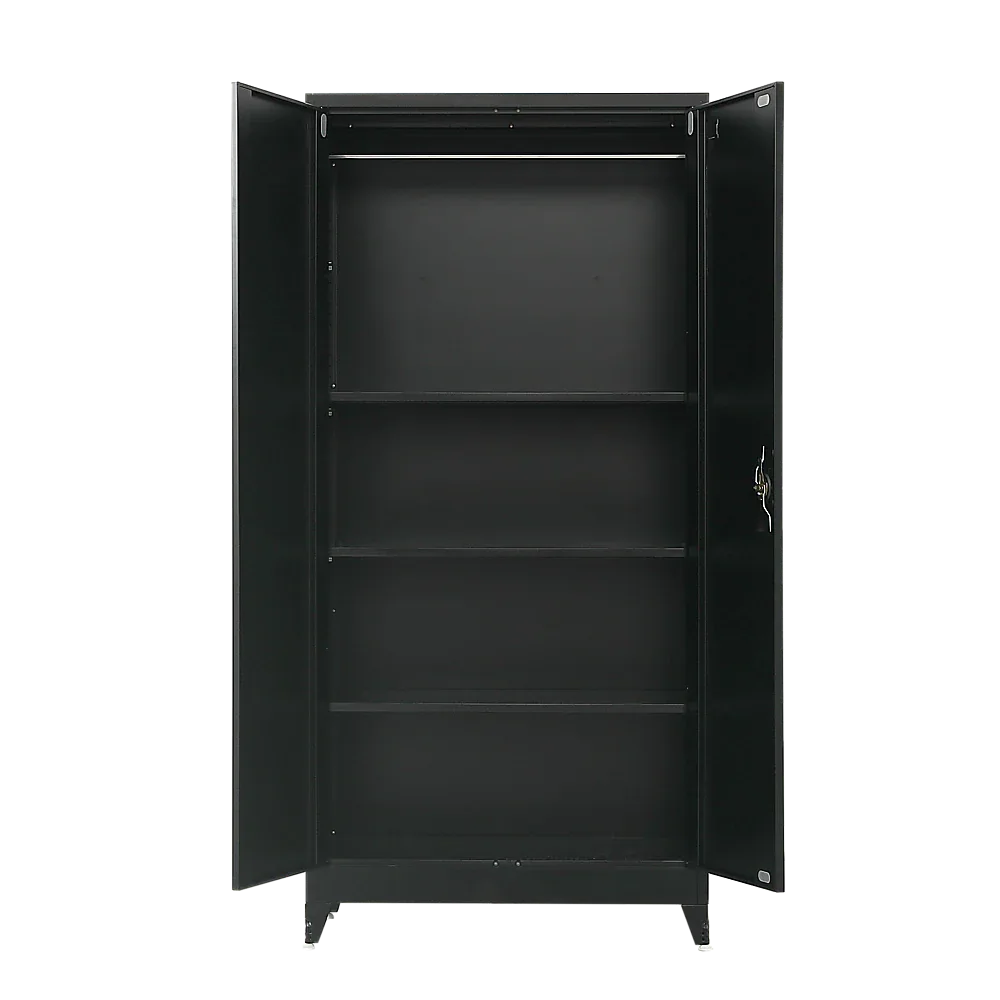 Two-Door Metal Cabinet Shelf Storage for Home Office Gym - Mekamart Australia
