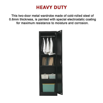 Single-Door Metal Tall Cabinet Shelf Storage for Home Office Gym - Mekamart Australia