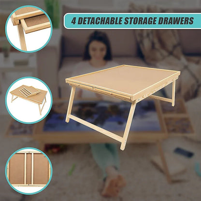1500 Piece Wooden Jigsaw Puzzle Table – 67x87cm Puzzle Board with Folding Legs - Mekamart Australia