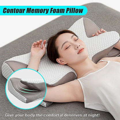 Soft Cervical Pillow for Neck Pain Relief Memory Foam Ergonomic - Mekamart Australia