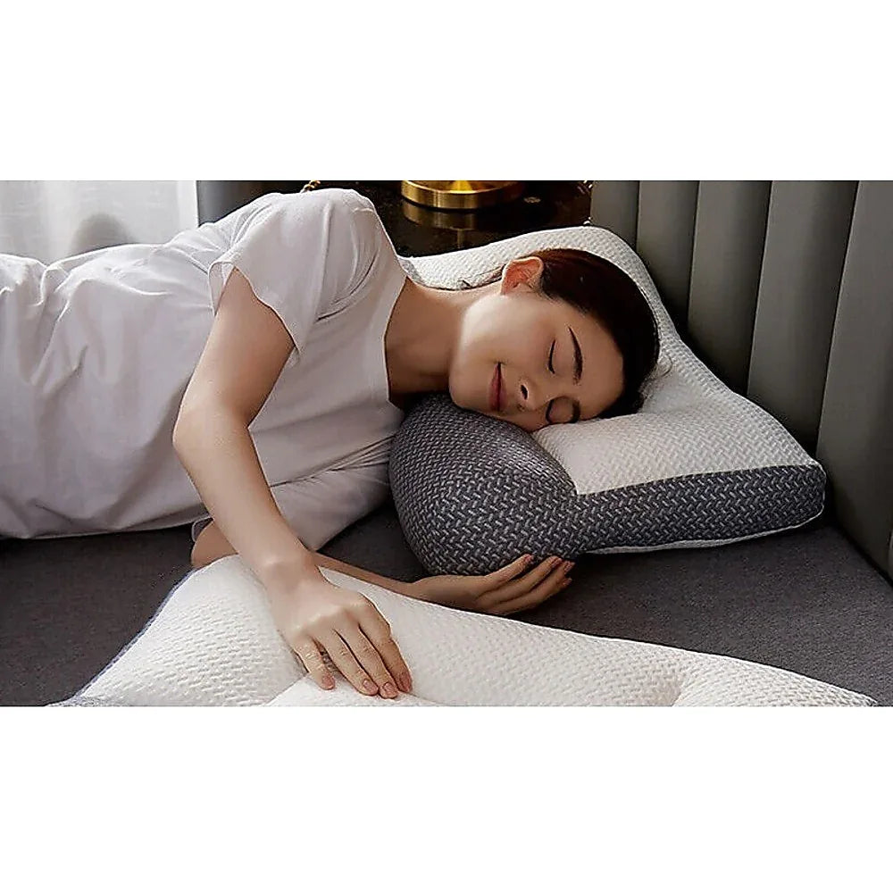 Cervical Ergonomic Pillow Soy Bean Contour Orthopedic Bed Neck Pain Washable - Mekamart Australia