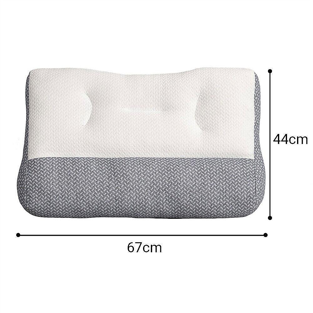 Cervical Ergonomic Pillow Soy Bean Contour Orthopedic Bed Neck Pain Washable - Mekamart Australia