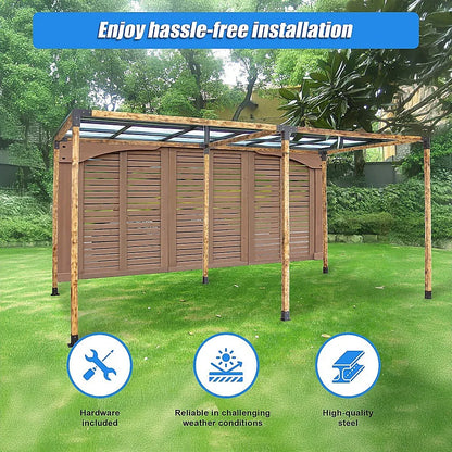 Roof Pergola Gazebo Shed Matte Black Steel Brackets DIY Kits - Mekamart Australia