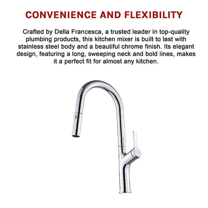 Kitchen Laundry Bathroom Basin Sink Pull Out Mixer Tap Faucet in Chrome - Mekamart Australia