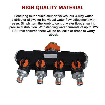 4-Way Water Distributor Garden Irrigation - Mekamart Australia