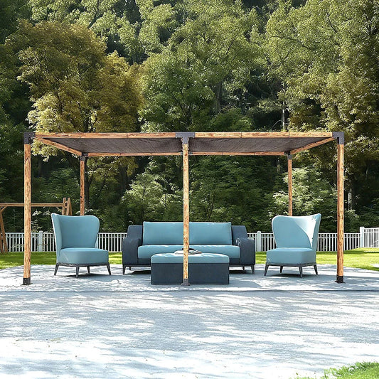 Roof Pergola Gazebo Shed Matte Black Steel Brackets and Black Screen DIY Kits - Mekamart Australia