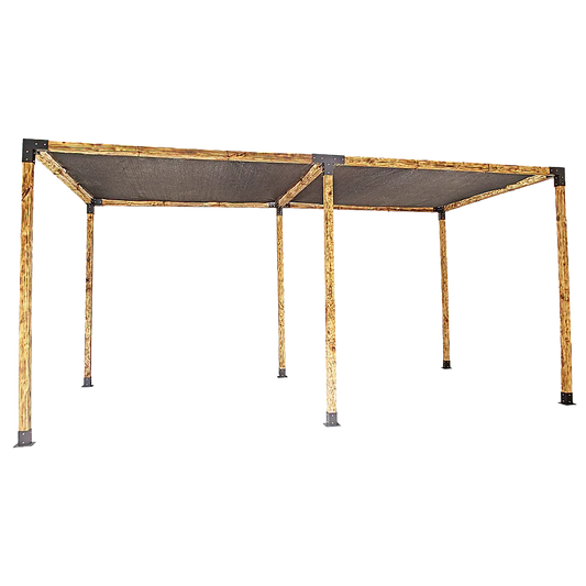 Roof Pergola Gazebo Shed Matte Black Steel Brackets and Black Screen DIY Kits - Mekamart Australia