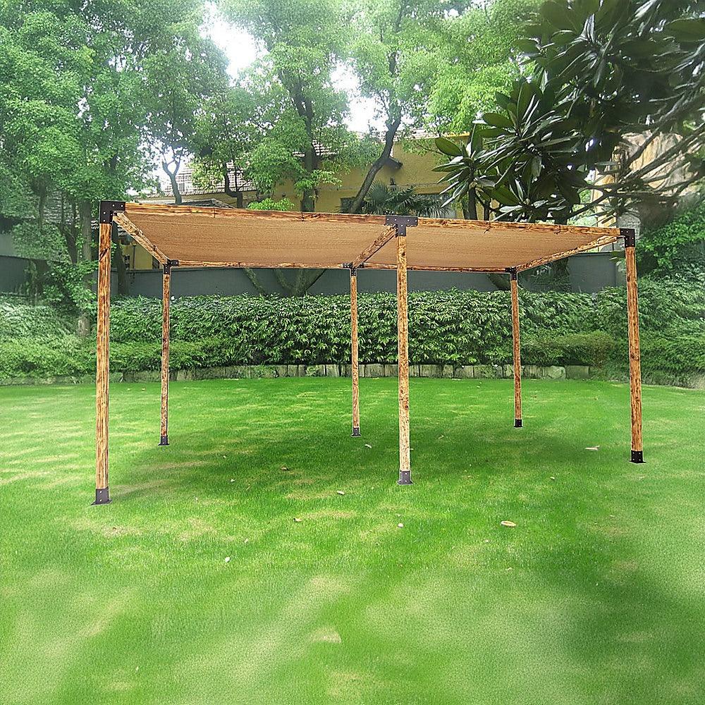 Roof Pergola Gazebo Shed Matte Black Steel Brackets and Coffee Screen DIY Kits - Mekamart Australia