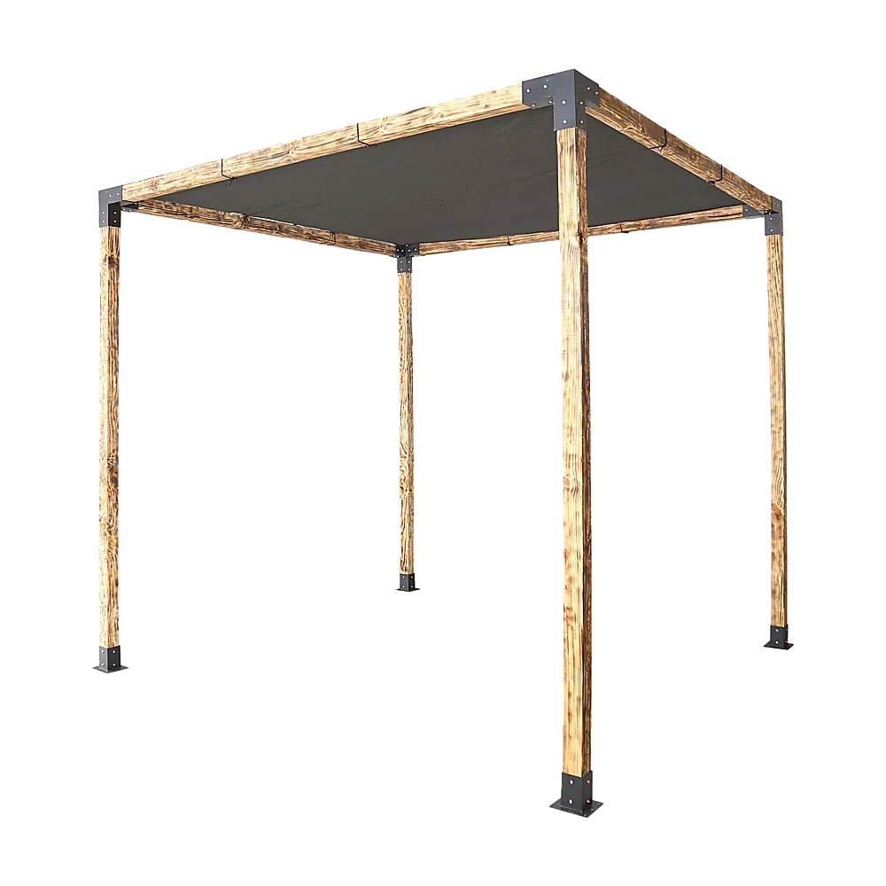 Roof Pergola Gazebo Shed Matte Black Steel Brackets and Black Screen DIY Kits - Mekamart Australia