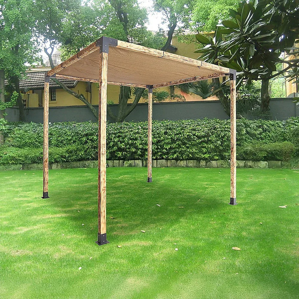 Roof Pergola Gazebo Shed Matte Black Steel Brackets and Coffee Screen DIY Kits - Mekamart Australia