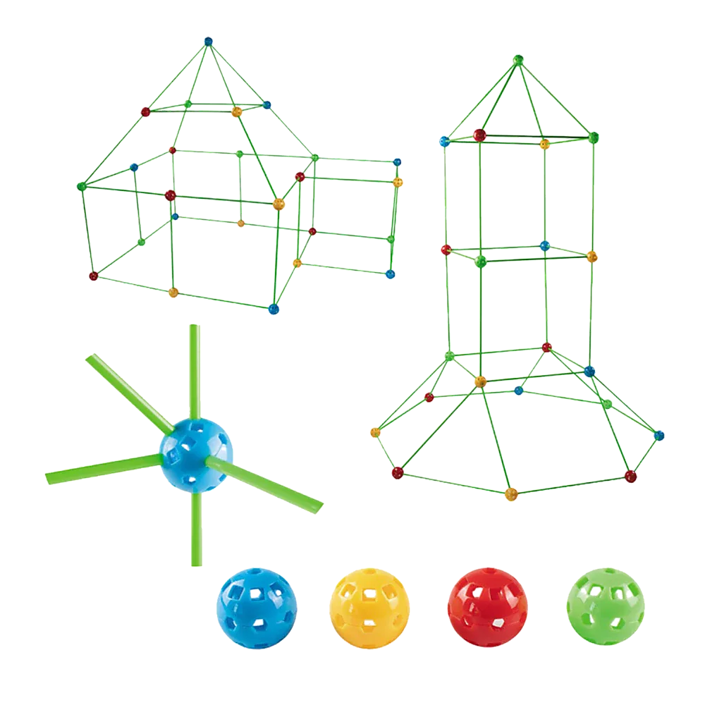 217pcs Kids Construction Fort Building Kit Castles 3D Play House Tent Toys - Mekamart Australia