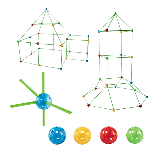 217pcs Kids Construction Fort Building Kit Castles 3D Play House Tent Toys - Mekamart Australia