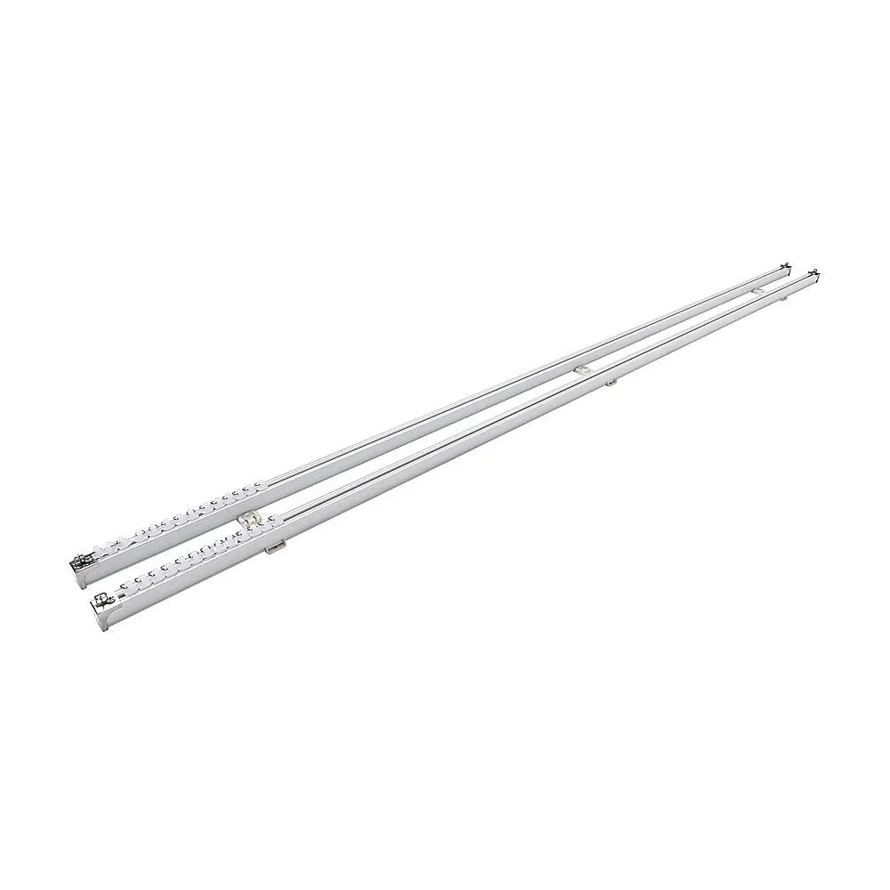 1.5m Double Curtain Tracks Aluminium Rail & Brackets For Both Curtain and Sheer with ceiling and wall accessories - Mekamart Australia