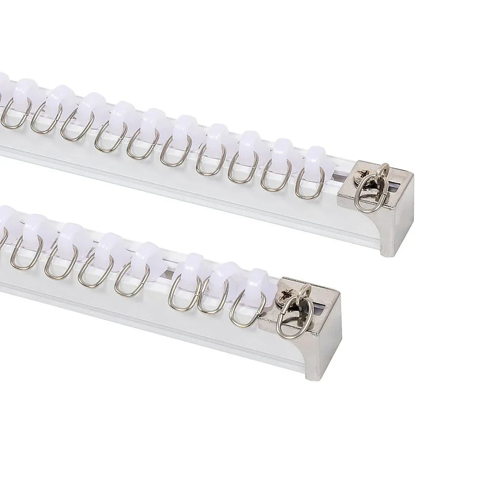 1.5m Double Curtain Tracks Aluminium Rail & Brackets For Both Curtain and Sheer with ceiling and wall accessories - Mekamart Australia