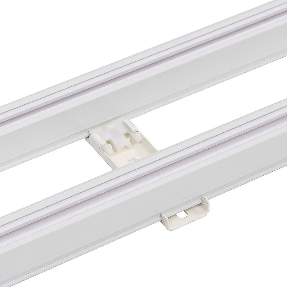 1.5m Double Curtain Tracks Aluminium Rail & Brackets For Both Curtain and Sheer with ceiling and wall accessories - Mekamart Australia
