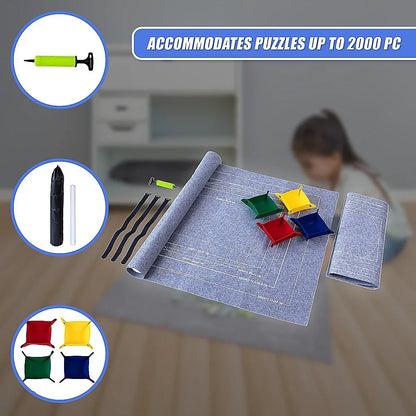 Puzzles Rollers 2 Sets Table Jigsaw Puzzles Felt Mat Board Inflator Puzzle Blanket - Mekamart Australia