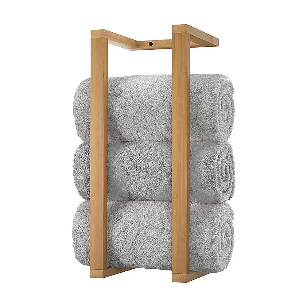 Wall Towel Rack for Rolled Towels Bathroom Storage - Mekamart Australia