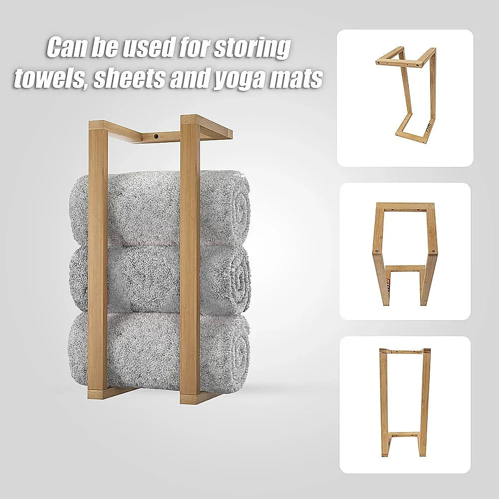 Wall Towel Rack for Rolled Towels Bathroom Storage - Mekamart Australia