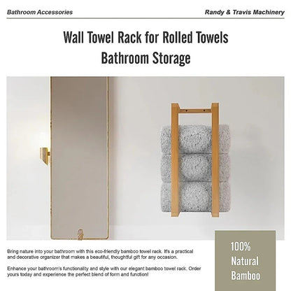 Wall Towel Rack for Rolled Towels Bathroom Storage - Mekamart Australia