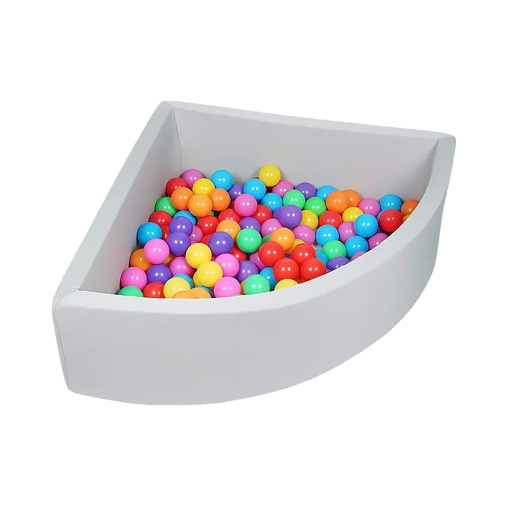 Corner Ball Pit Playpen Enclosure – Safe Grey Play Area for Babies and Toddlers, Indoor or Outdoor - Mekamart Australia