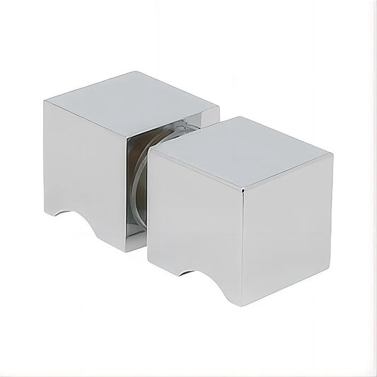 Brass Shower Door Square knob Handle in Chrome - Mekamart Australia