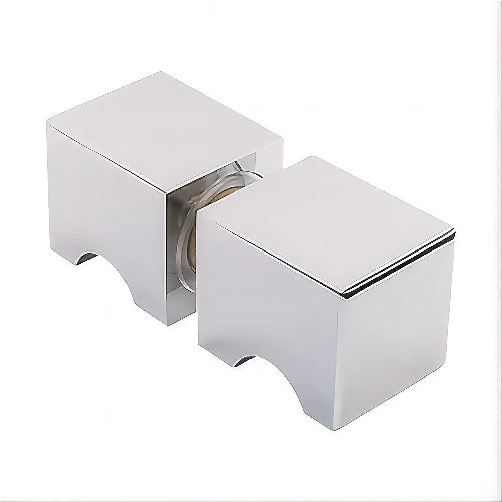 Brass Shower Door Square knob Handle in Chrome - Mekamart Australia