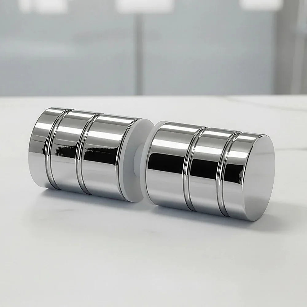 Brass Shower Door Round Knob Handle in Chrome - Mekamart Australia