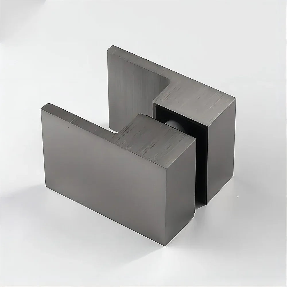 Brass Shower Door Square double pull Handle in Gunmetal - Mekamart Australia