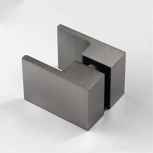 Brass Shower Door Square double pull Handle in Gunmetal - Mekamart Australia