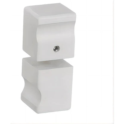 Brass Shower Door Square knob Handle in White - Mekamart Australia