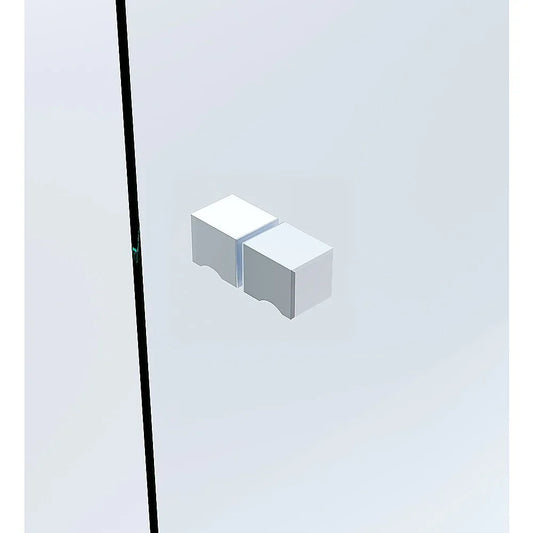 Brass Shower Door Square knob Handle in White - Mekamart Australia