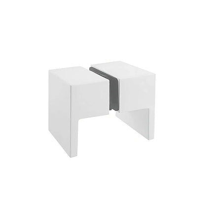 Brass Shower Door Square double pull Handle in White - Mekamart Australia