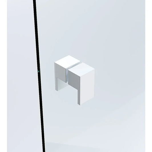 Brass Shower Door Square double pull Handle in White - Mekamart Australia