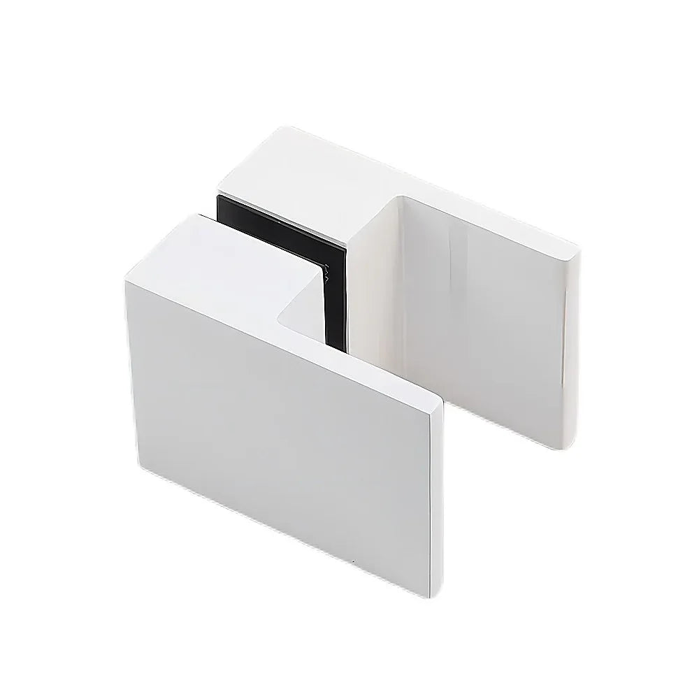 Brass Shower Door Square double pull Handle in White - Mekamart Australia