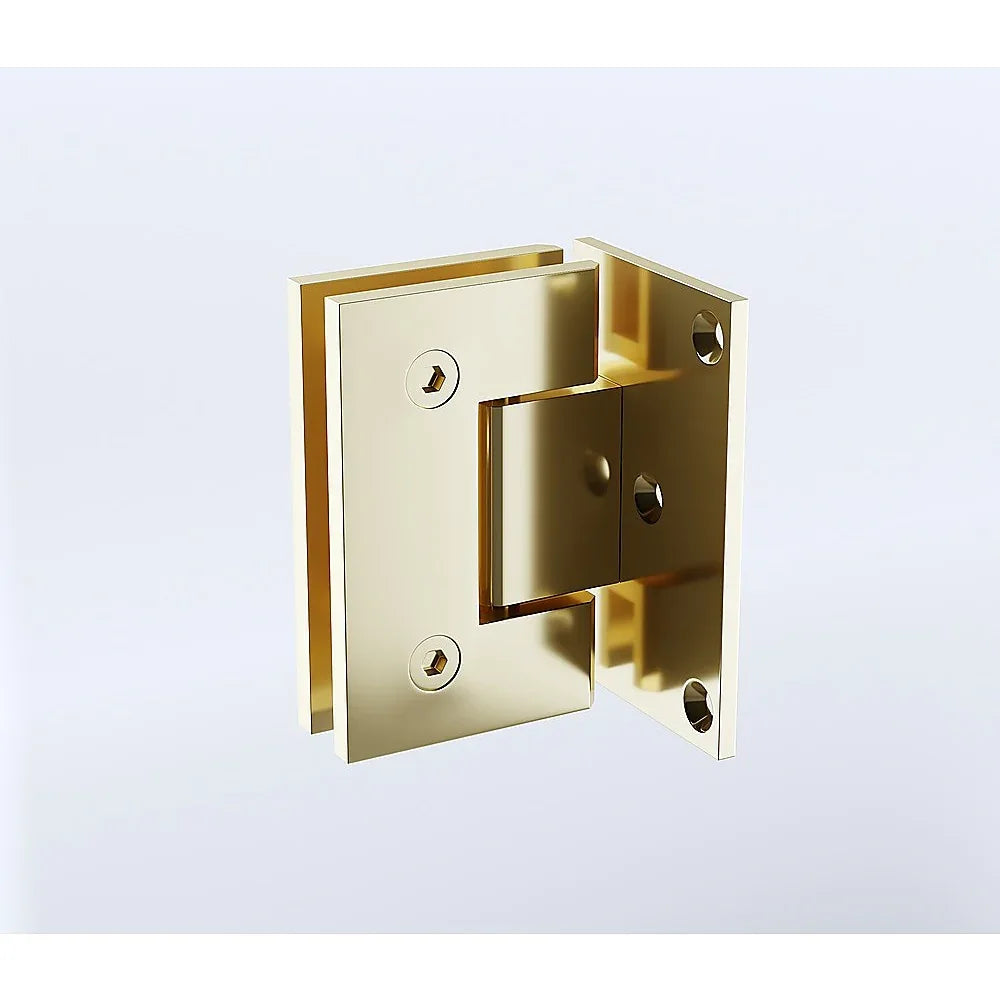 90° Brass Glass Shower Door L-Hinge in Gold - Mekamart Australia